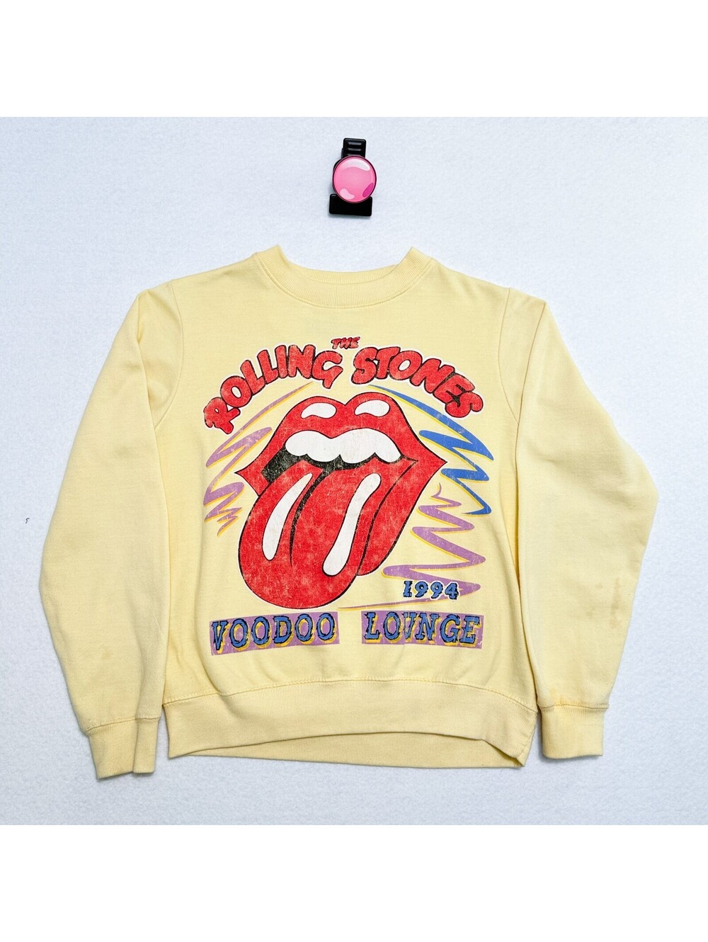 The Rolling Stones Voodoo Lounge 1995 Long Sleeve Sweatshirt Yellow Women’s XS